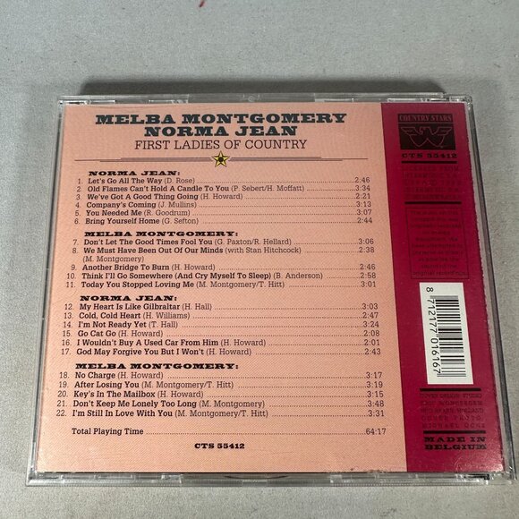 Melba Montgomery & Norma Jean First Ladies Of Country CD Country Music Album - Picture 2 of 3